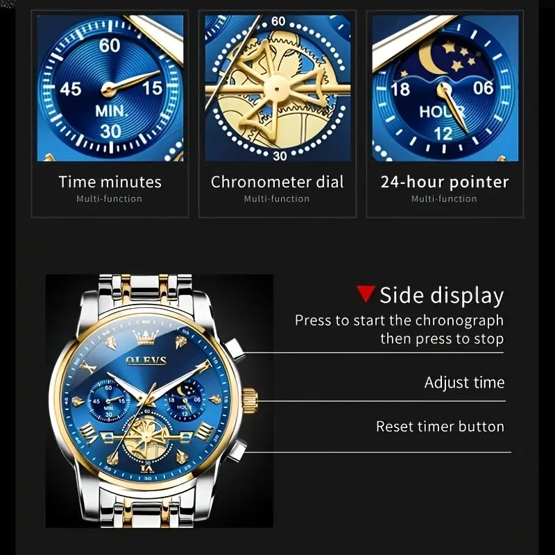 OLEVS Mens Watches Luxury – Stylish & Waterproof Wrist Watch