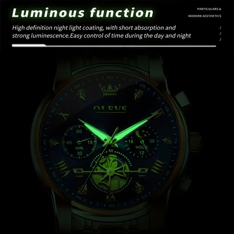 OLEVS Mens Watches Luxury – Stylish & Waterproof Wrist Watch