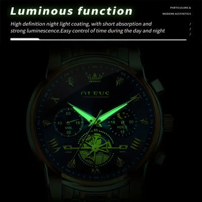 OLEVS Mens Watches Luxury – Stylish & Waterproof Wrist Watch